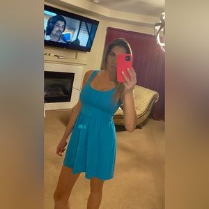 Turquoise Lilly Pulitzer fit and flare summer sun dress size 2.